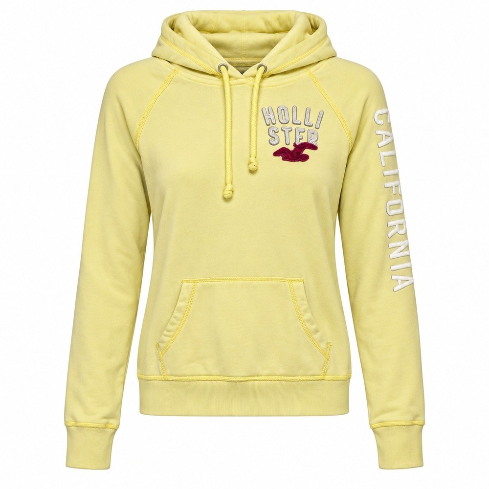 Hollister Y2K Surf Aesthetic Pullover Hoodie Women M Coastal Beachy Preppy Retro